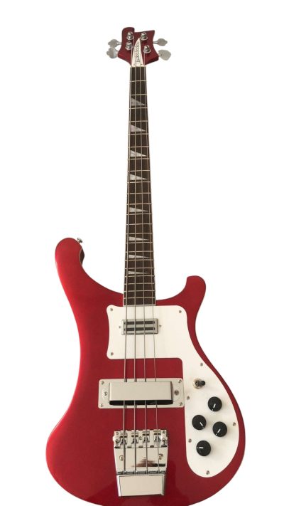 Custom Nova 4003 Ruby Red Burst Chrome Hardware 4 String Bass - Image 6