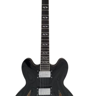 Custom Crown DG335 Dave Grohl Black Diamond Holes Guitar - Image 8