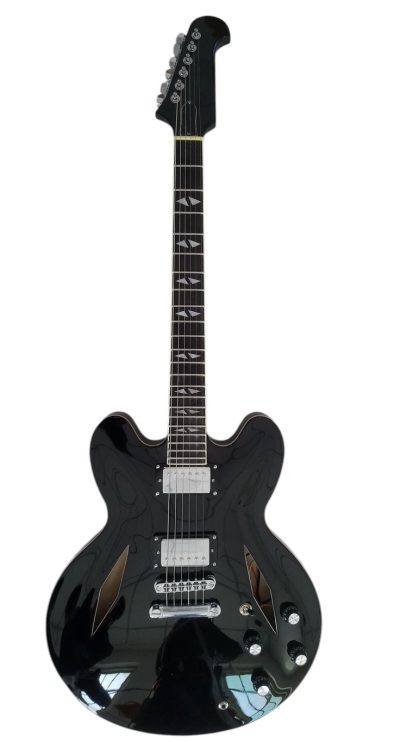 Custom Crown DG335 Dave Grohl Black Diamond Holes Guitar - Image 8
