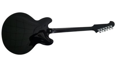 Custom Crown DG335 Dave Grohl Black Diamond Holes Guitar - Image 3