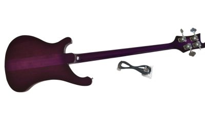 Custom Nova 4003 Purple Chrome Hardware 4 String Bass Neck Through Body - Image 2