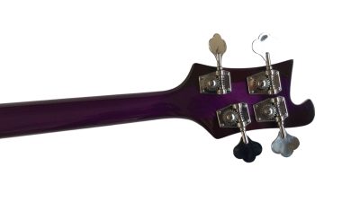 Custom Nova 4003 Purple Chrome Hardware 4 String Bass Neck Through Body - Image 3