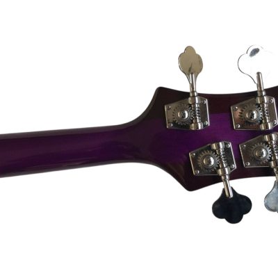 Custom Nova 4003 Purple Chrome Hardware 4 String Bass Neck Through Body - Image 3