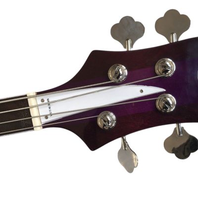 Custom Nova 4003 Purple Chrome Hardware 4 String Bass Neck Through Body - Image 7