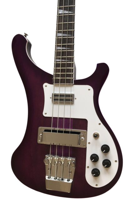 Custom Nova 4003 Purple Chrome Hardware 4 String Bass Neck Through Body