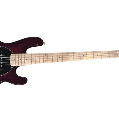 Custom Aether Sting Purple Burst Quilted Maple 4 String Bass - Image 2