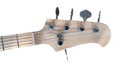 Custom Aether Sting Purple Burst Quilted Maple 4 String Bass - Image 4