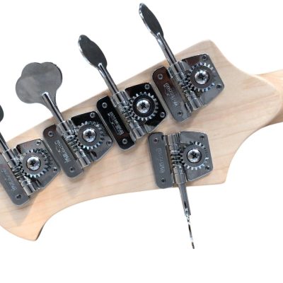 Custom Aether Sting Purple Burst Quilted Maple 4 String Bass - Image 5