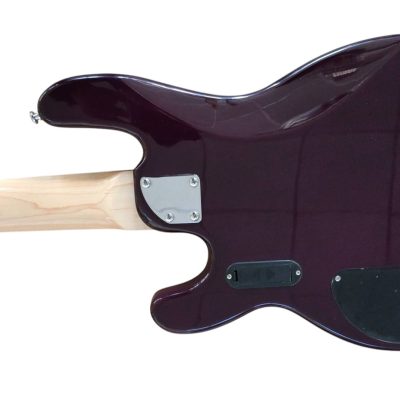 Custom Aether Sting Purple Burst Quilted Maple 4 String Bass - Image 6