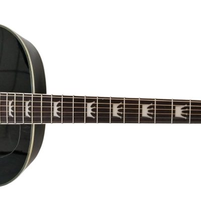 Custom Crown SJ200 Black Fishman EQ Acoustic Electric Guitar Elvis Sitka Spruce Top - Image 5