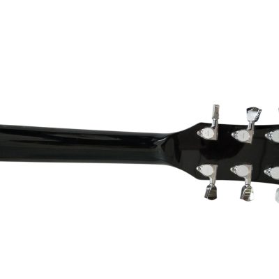 Custom Crown SJ200 Black Fishman EQ Acoustic Electric Guitar Elvis Sitka Spruce Top - Image 4
