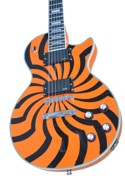 Custom Crown Buzzsaw Bullseye Zakk Wylde Orange Electric Guitar