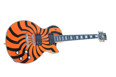 Custom Crown Buzzsaw Bullseye Zakk Wylde Orange Electric Guitar - Image 5