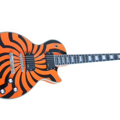 Custom Crown Buzzsaw Bullseye Zakk Wylde Orange Electric Guitar - Image 5