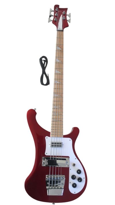 Custom Nova 4003 Ruby Red Pearl Neck Thru Body 5 String Bass - Image 6