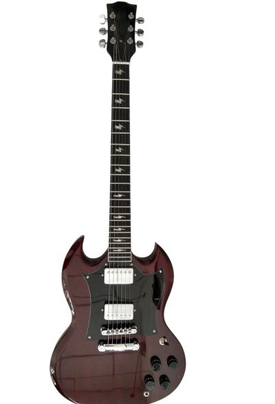Custom Crown Angus Wine Red Lommi Electric Guitar - Image 5