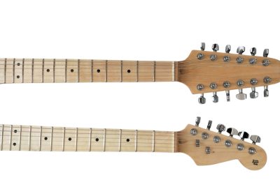 Custom Regent Yngwie Malmsteen Maple Fretboard Double Neck Cream Guitar 12 String 6 String - Image 7