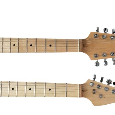 Custom Regent Yngwie Malmsteen Maple Fretboard Double Neck Cream Guitar - Image 7