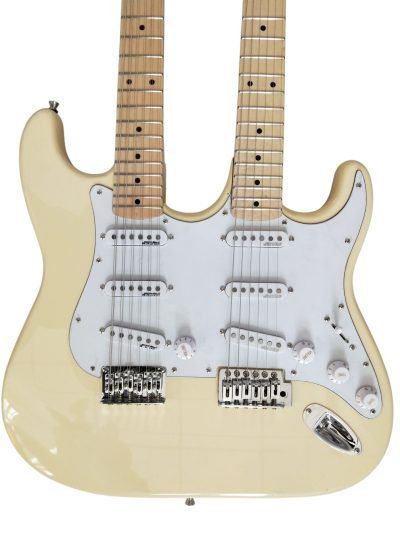 Custom Regent Yngwie Malmsteen Maple Fretboard Double Neck Cream Guitar 12 String 6 String