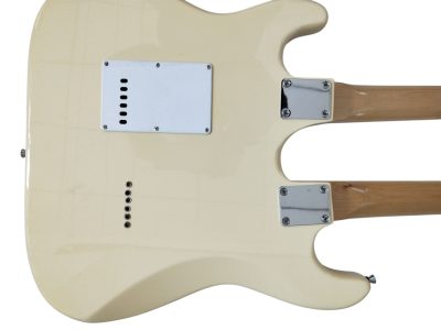 Custom Regent Yngwie Malmsteen Maple Fretboard Double Neck Cream Guitar 12 String 6 String - Image 3