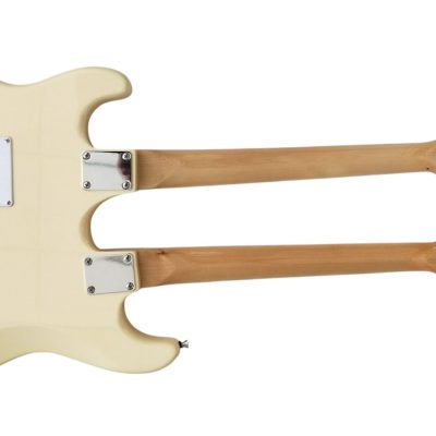 Custom Regent Yngwie Malmsteen Maple Fretboard Double Neck Cream Guitar - Image 2