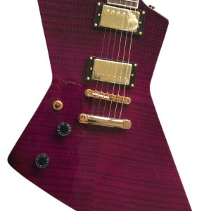 Custom Obsidian Trans Violet Modernistic Explorer Guitar
