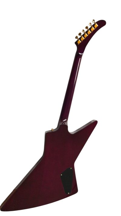 Custom Crown Transparent Violet Modernistic Explorer Guitar - Image 6