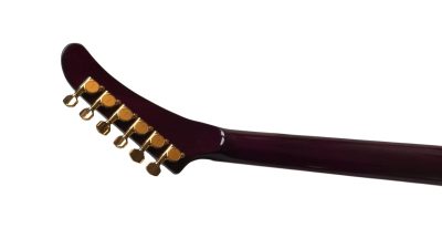 Custom Crown Transparent Violet Modernistic Explorer Guitar - Image 8