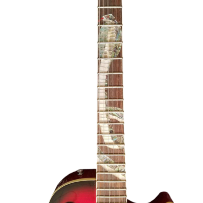 Custom Crown Black Red Burst Flame Maple Top Snakepit Slash Guitar - Image 7