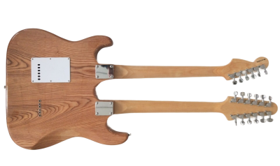 Custom Regent Yngwie Malmsteen Mahogany Wood Body Natural Finish Double Neck Cream Guitar 12 String 6 String - Image 7