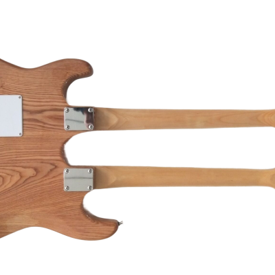 Custom Regent Yngwie Malmsteen Mahogany Wood Body Natural Finish Double Neck Cream Guitar - Image 7