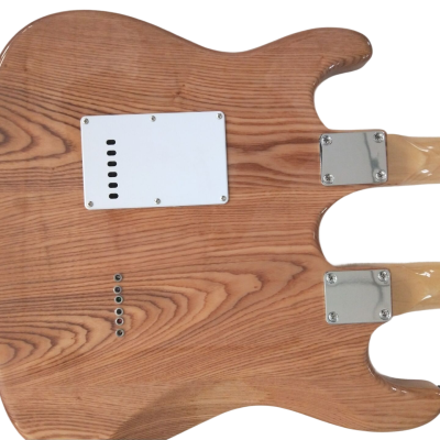Custom Regent Yngwie Malmsteen Mahogany Wood Body Natural Finish Double Neck Cream Guitar - Image 6