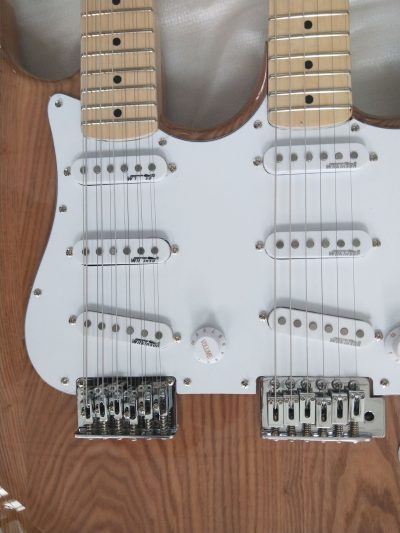 Custom Regent Yngwie Malmsteen Mahogany Wood Body Natural Finish Double Neck Cream Guitar 12 String 6 String - Image 5