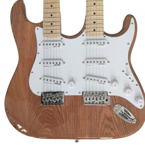 Custom Regent Yngwie Malmsteen Mahogany Wood Body Natural Finish Double Neck Cream Guitar
