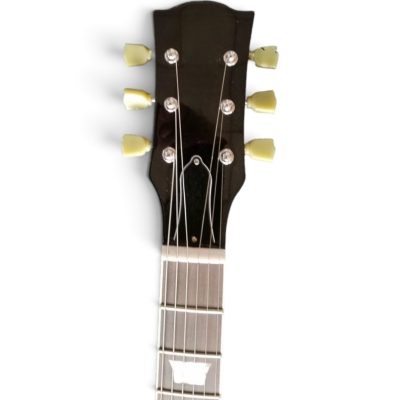 Custom Crown Gold Top Billy Pinstripe 6 String Electric Guitar - Image 4