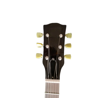 Custom Crown Gold Top Billy Pinstripe 6 String Electric Guitar - Image 3