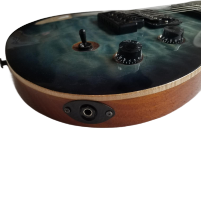 Custom Monarch 24 Gray Burst SE Mark Holcomb Quilted Maple Top Guitar - Image 6
