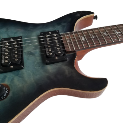 Custom Monarch 24 Gray Burst SE Mark Holcomb Quilted Maple Top Guitar - Image 9