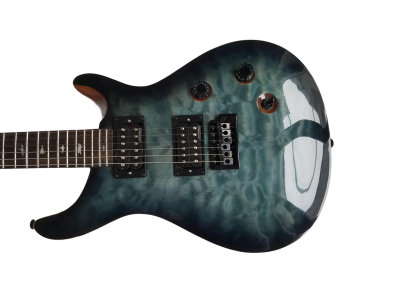 Custom Monarch 24 Gray Burst SE Mark Holcomb Quilted Maple Top Guitar - Image 2