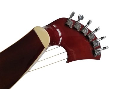 Custom Eclipse Harp Double Neck Natural Finish 6 String Acoustic Guitar 6 Sting Harp - Image 5