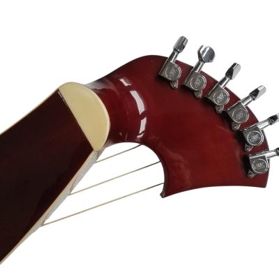 Custom Eclipse Harp Double Neck Natural Finish 6 String Acoustic Guitar 6 Sting Harp - Image 5