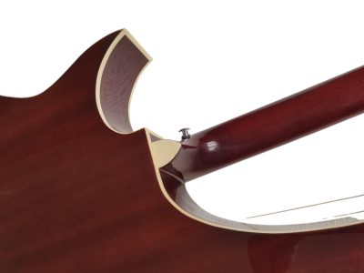 Custom Eclipse Harp Double Neck Natural Finish 6 String Acoustic Guitar 6 Sting Harp - Image 4