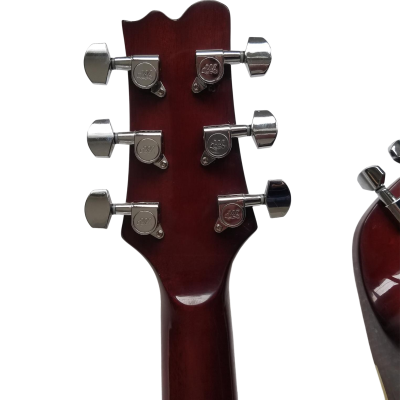 Custom Eclipse Harp Double Neck Natural Finish 6 String Acoustic Guitar 6 Sting Harp - Image 7