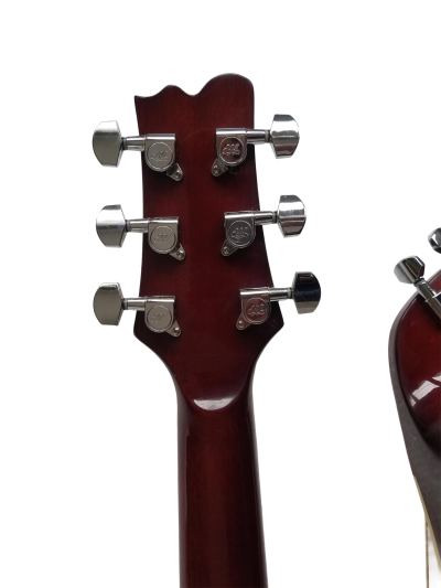 Custom Eclipse Harp Double Neck Natural Finish 6 String Acoustic Guitar 6 Sting Harp - Image 7