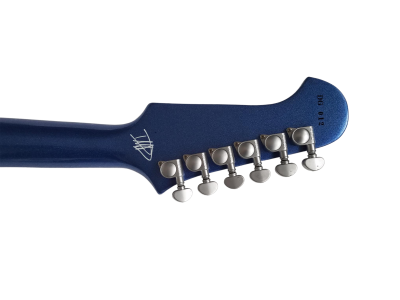 Custom Crown DG335 Pelham Blue Diamond Guitar White Pickup Rings - Image 12