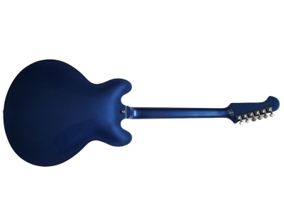Custom Crown DG335 Pelham Blue Diamond Guitar White Pickup Rings - Image 11