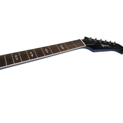 Custom Crown DG335 Pelham Blue Diamond Guitar White Pickup Rings - Image 10