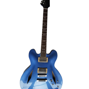 Alternative view of Custom Crown DG335 Pelham Blue Diamond Guitar White Pickup Rings