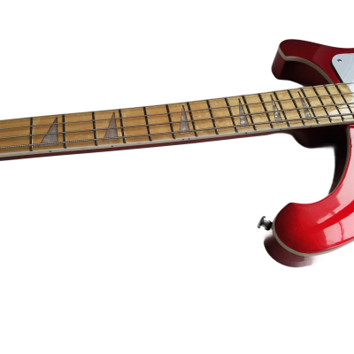 Custom Nova 4003 Ruby Red Burst Chrome Hardware Bass Maple Fretboard - Image 6