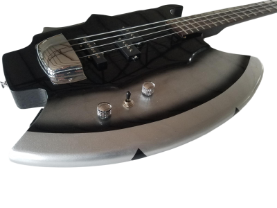 Custom Dynasty Gene Simmons Axe 4 String Bass Chrome Hardware - Image 9